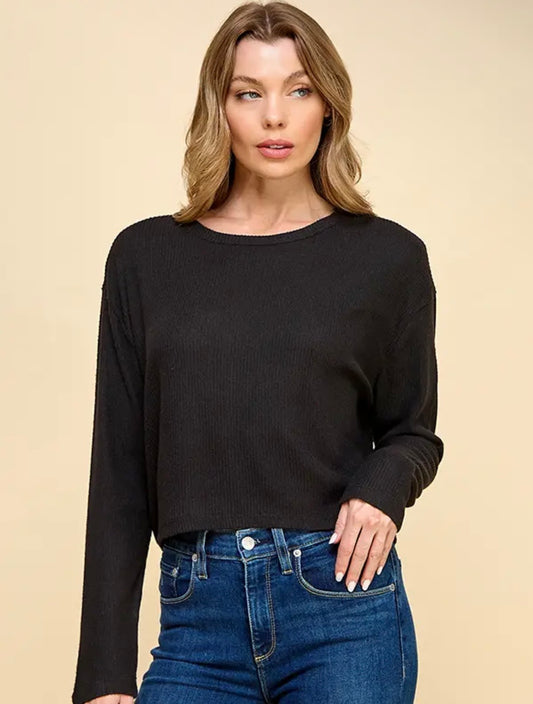 Relax Fit Long Sleeve // Black