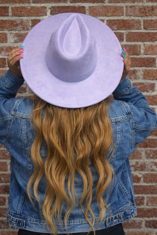 Light Suede Brim Hat // Lavender