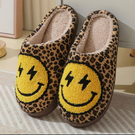 Cheetah Smiley // Slippers