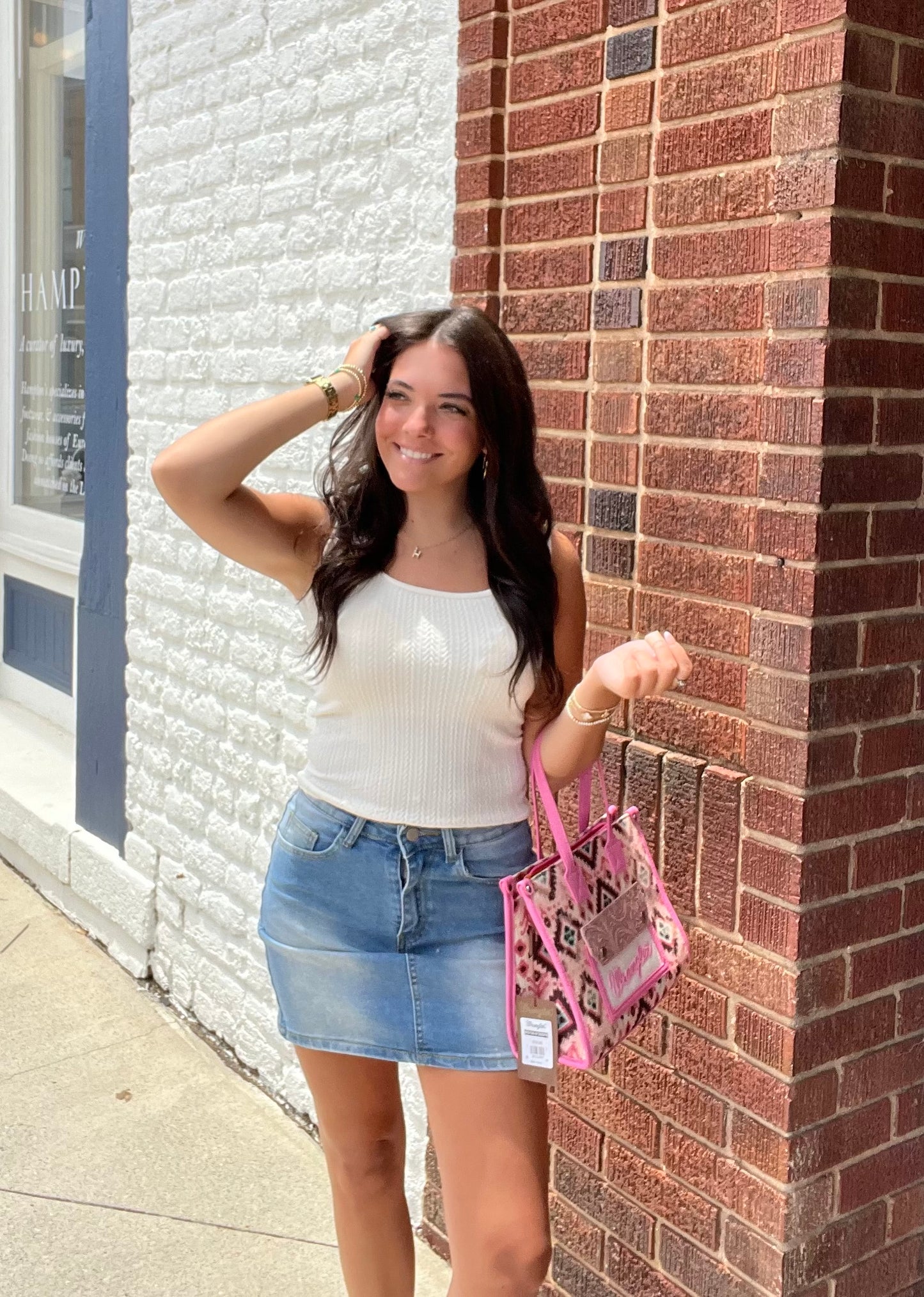 Do Not Disturb Skirt // Medium Wash