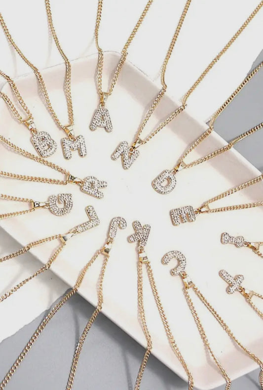 Rhinestone Initial Chain