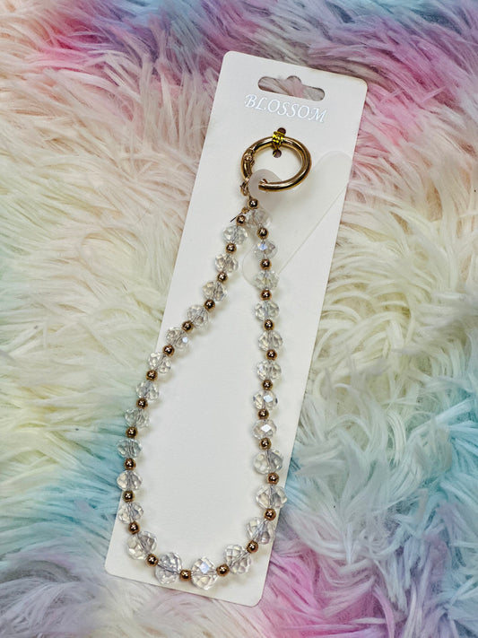 Sparkle Keychain / Phone Charm // Clear