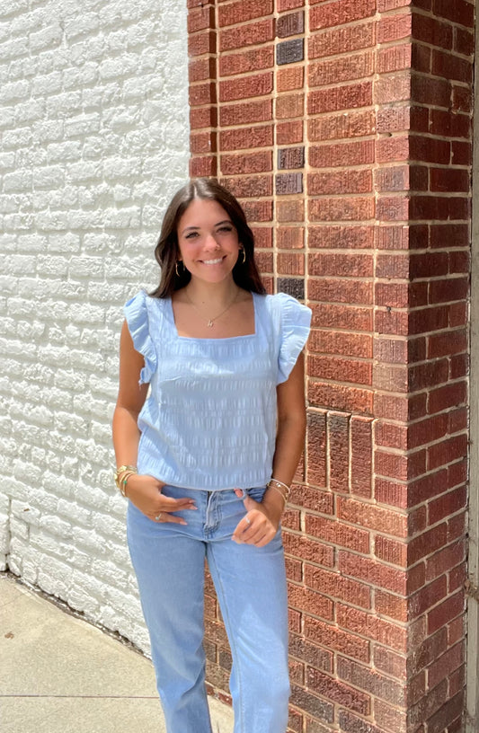 Pretty Heart Tunic // Baby Blue