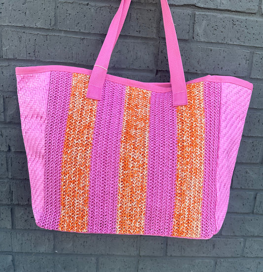 Woven Raffia Beach Tote
