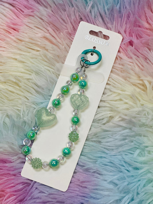Girly Pop Keychain / Phone Charm // Green