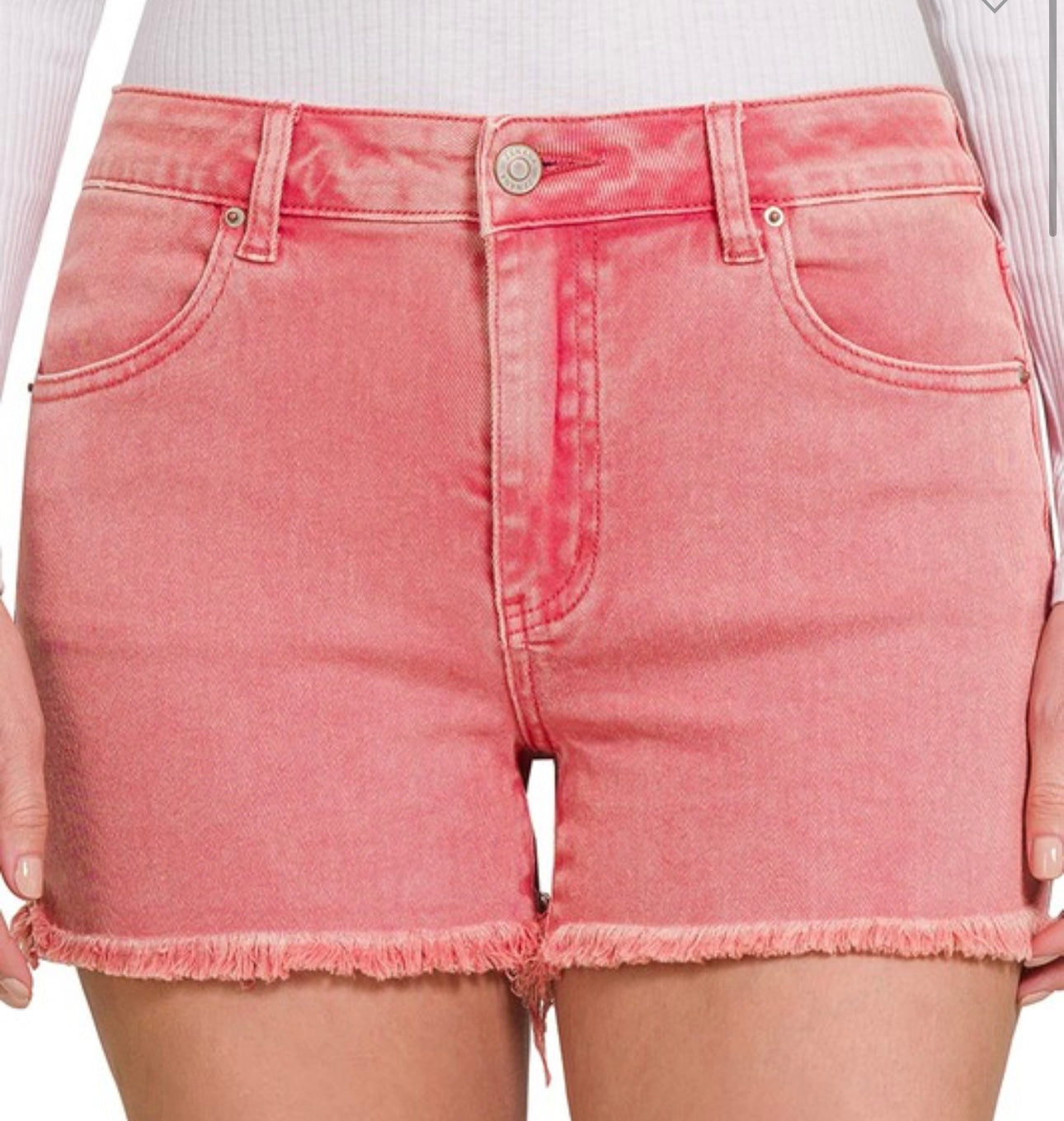 Don’t Regret Me Shorts // Frayed Acid Wash // Ash Pink