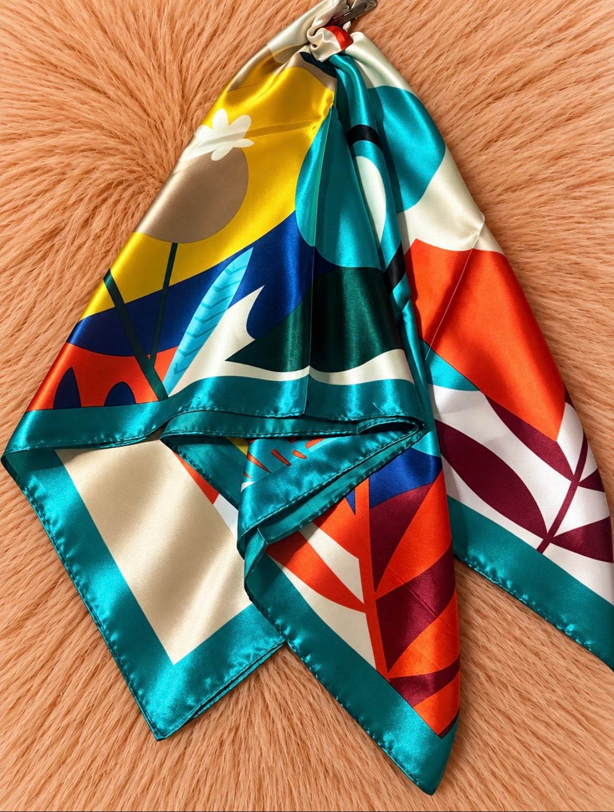 Geo Floral Hair Scarf