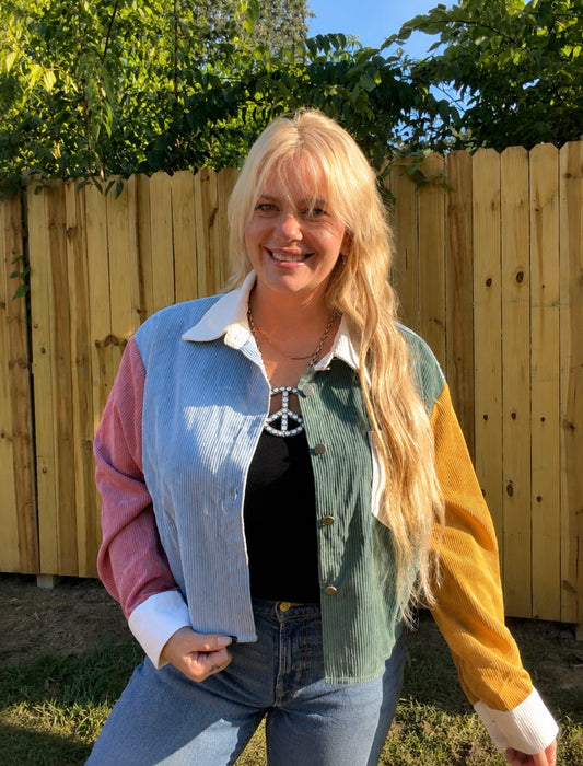 Color Block Shacket