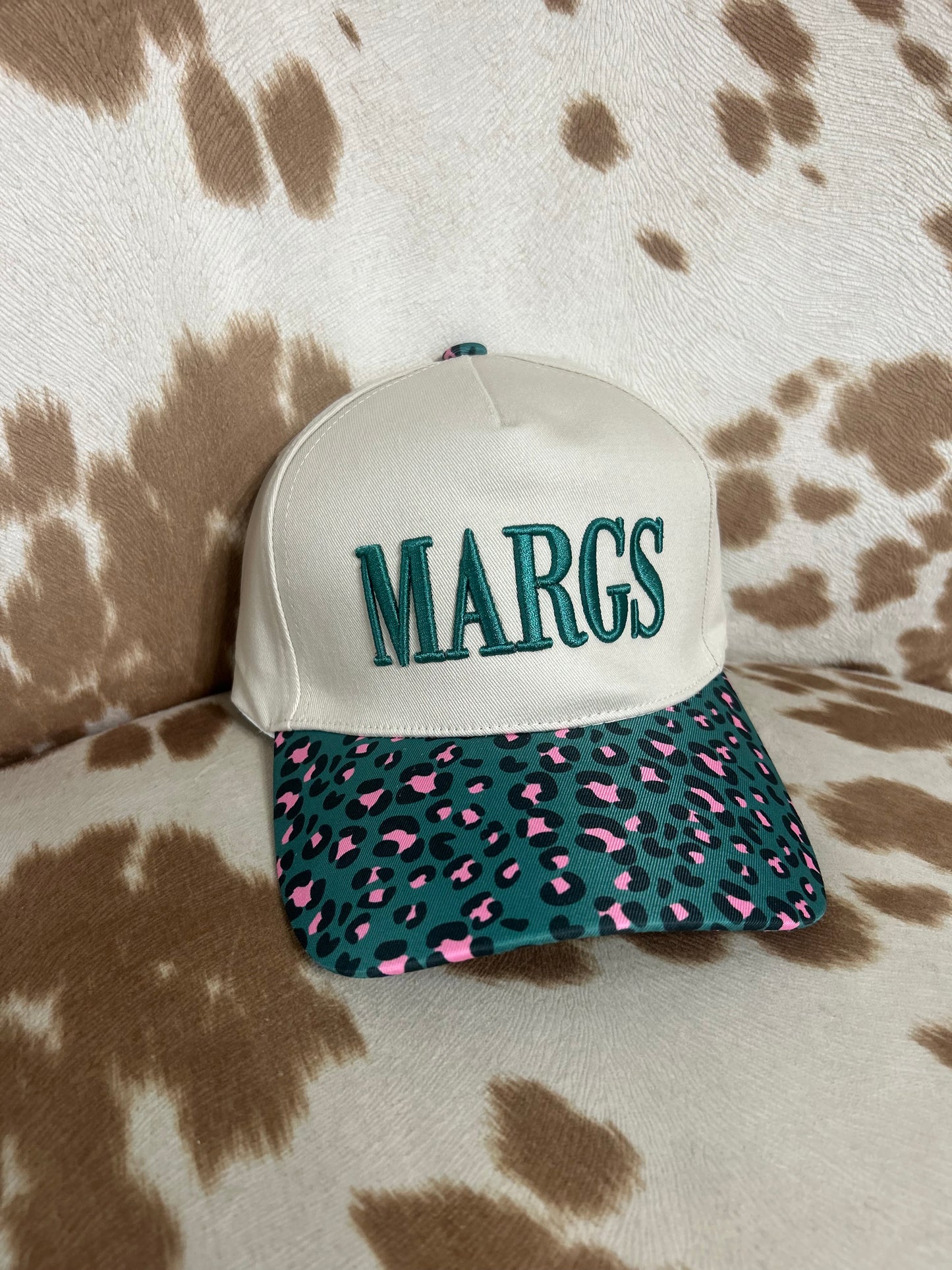 Margs // Teal Leopard // Hat