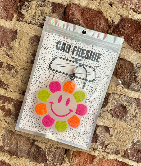 Smiley Flower (Neons) // Car Freshie