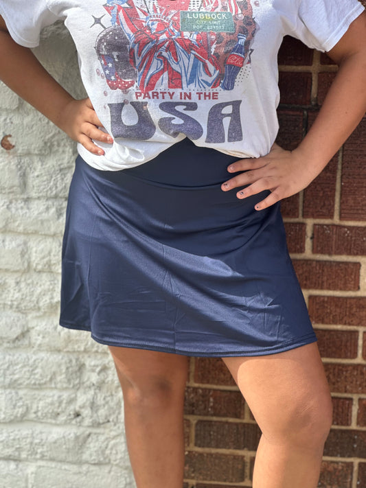 Railway Skort // Navy