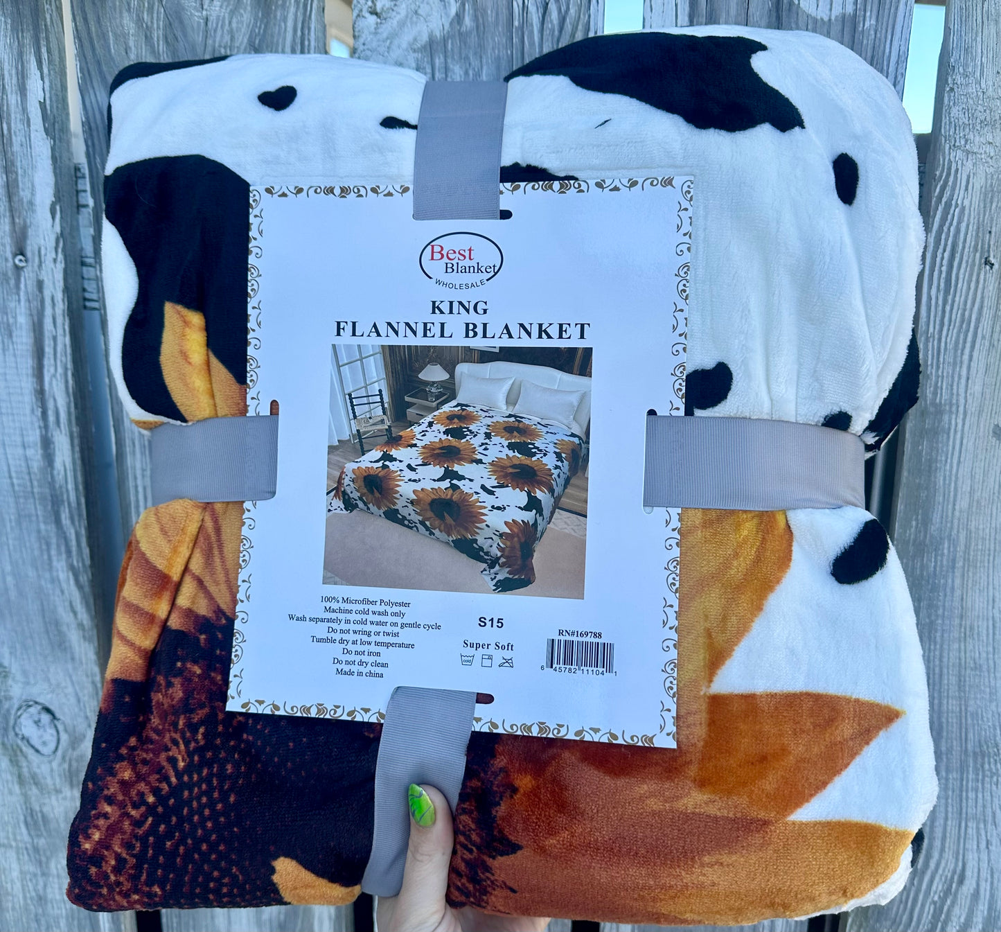 Sunflower Cowprint // King