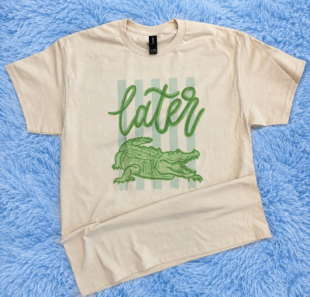 Later Gator // Tan // Graphic Tee