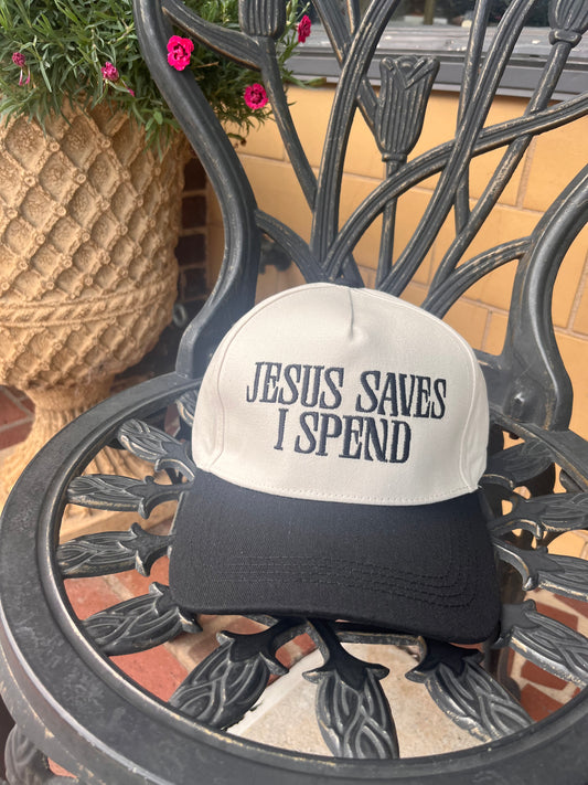 Jesus Saves I Spend // Black