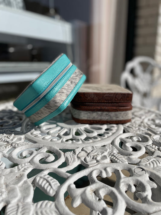 Mini Cowhide Jewelry Box